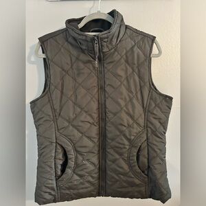 Coldwater Creek Black Quilted Vest